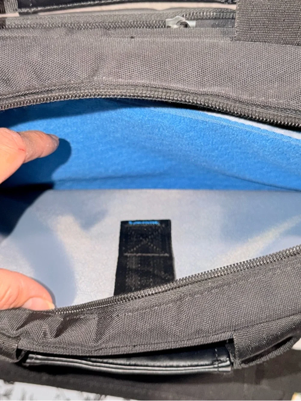 Dell Black Laptop Bag with Blue Accent